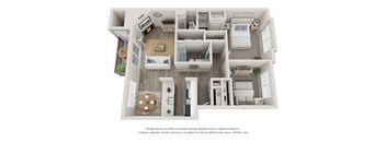 Align Apartments 2x2 Floor Plan