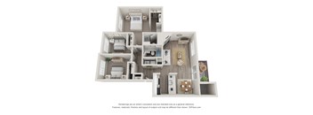 Align Apartments 3x2 Floor Plan