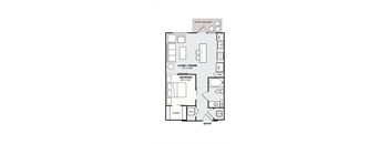 Southside Apartments A1 Floor Plan