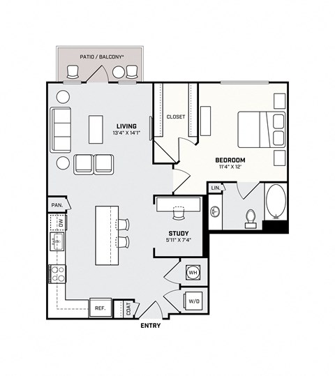 Southside Apartments A10 Floor Plan