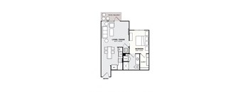 Southside Apartments A2 Floor Plan