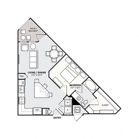 Southside Apartments A5 Floor Plan