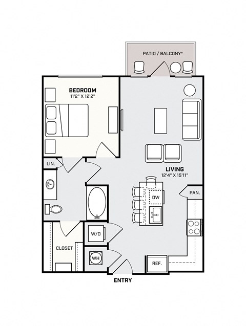 Southside Apartments A6 Floor Plan