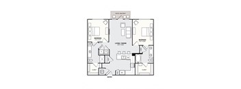 Southside Apartments B1 Floor Plan