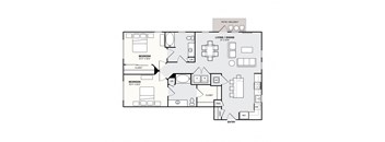 Southside Apartments B2 Floor Plan