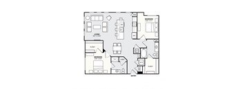 Southside Apartments B3 Floor Plan