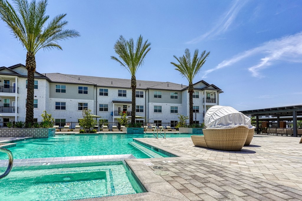 Allora Surprise Apartments in Surprise, Arizona Pool with Lounge Chairs