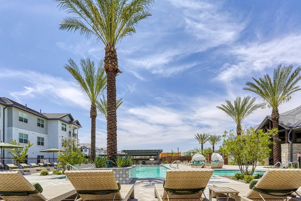 Allora Surprise Apartments in Surprise, Arizona Pool with Lounge Chairs