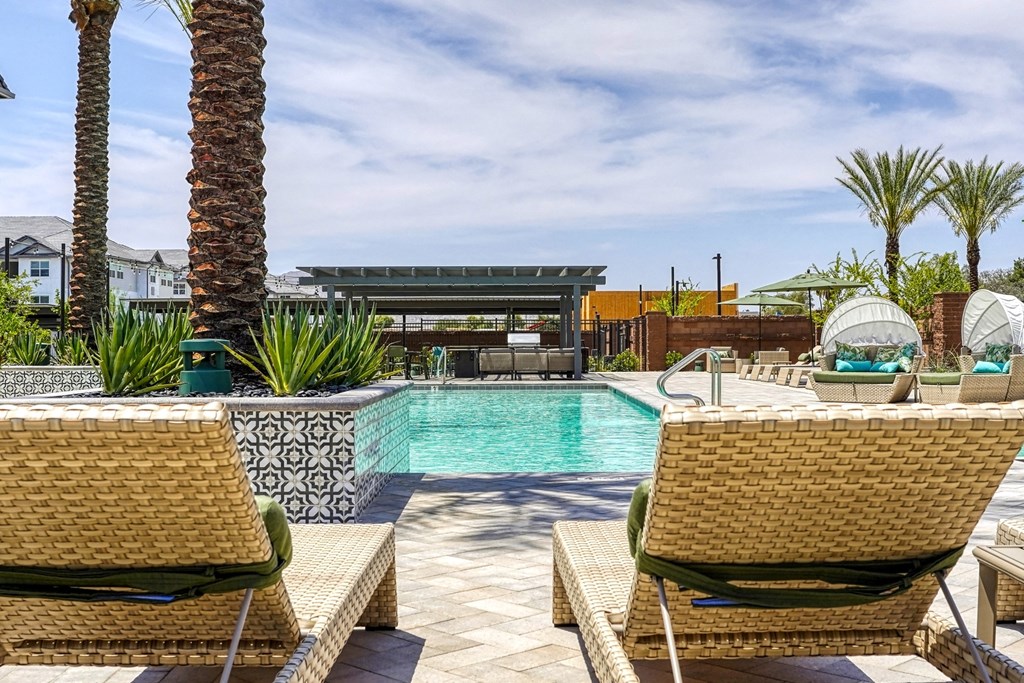 Allora Surprise Apartments in Surprise, Arizona Pool with Lounge Chairs