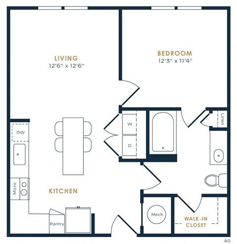 Allora District Apartments Floor Plan A1