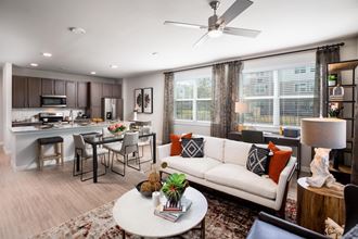 Allora New Forest Apartments Model Living Room and Kitchen