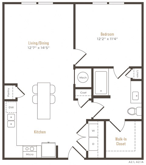 a floor plan of a living room and a kitchen