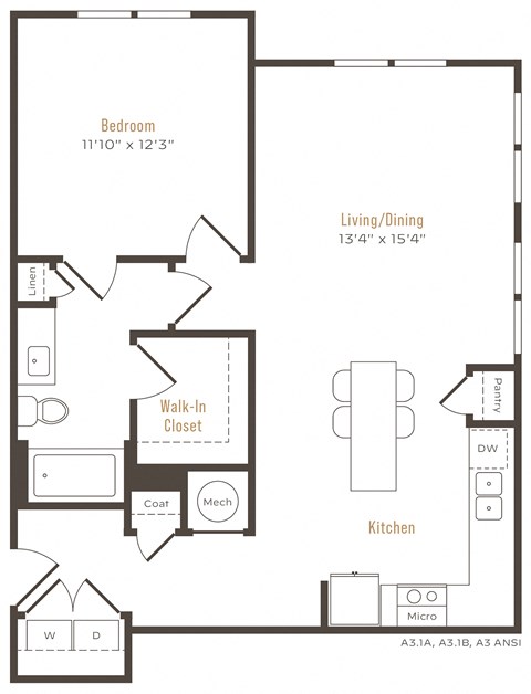 a floor plan of a house with a bedroom and a living room