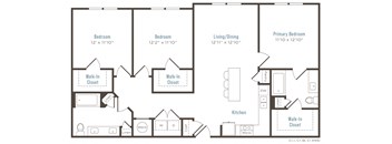 a floor plan of a house with a bedroom and a living room