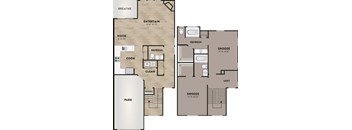 A floor plan of a house with labeled rooms such as "BREATHE", "ENTERTAIN", "REFRESH", "COOK", "CLEAN", "PARK", and "LOFT".