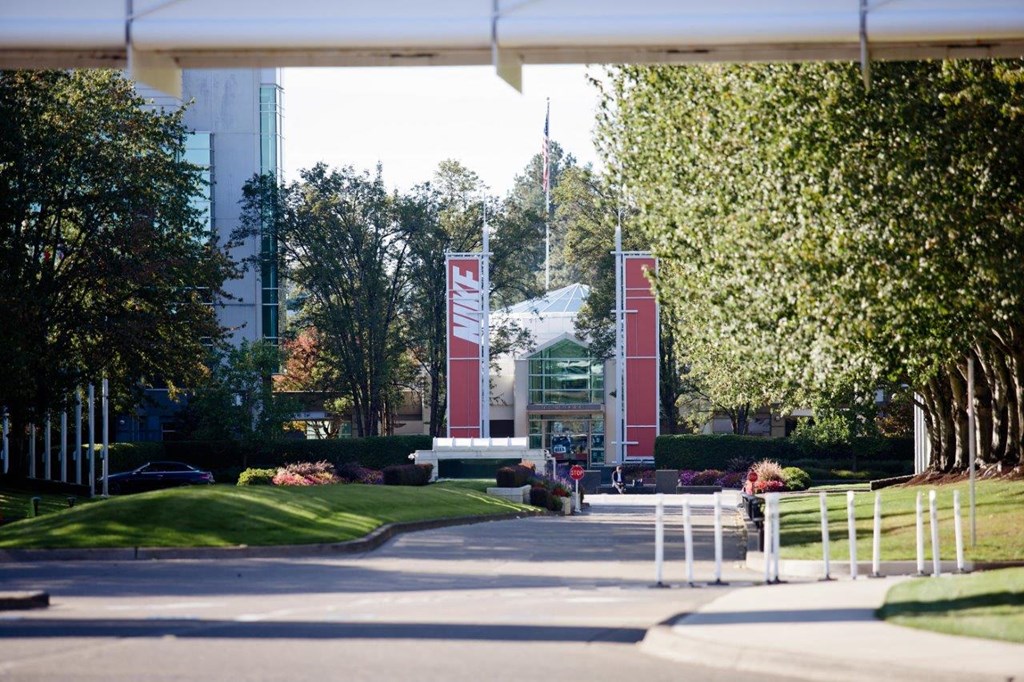 Exterior of building with signage.