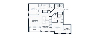 Alta Center Point Apartments in San Marcos, Texas B2 Floor Plan