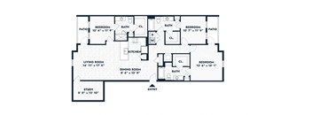 Alta Center Point Apartments in San Marcos, Texas C2 Floor Plan