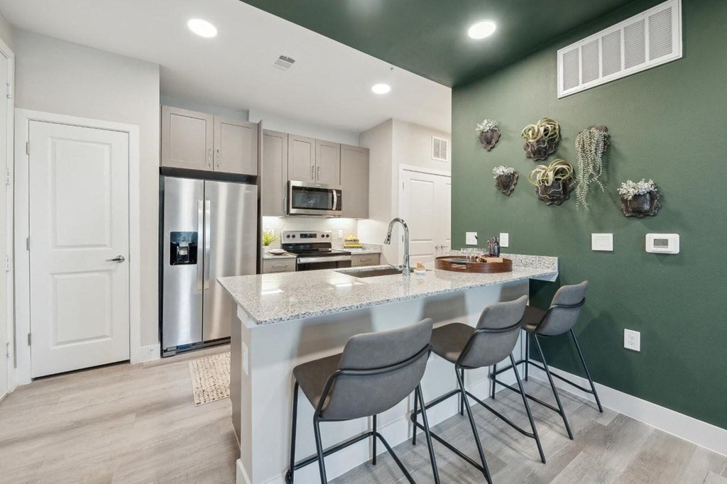 Alta Center Point Apartments in San Marcos, Texas Model Kitchen