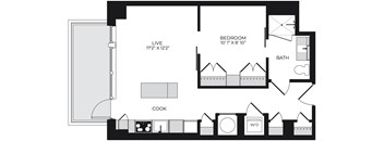 Alton District Luxury Apartments in Washington, DC A104 Floor Plan