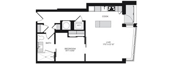 Alton District Luxury Apartments in Washington, DC A109 Floor Plan