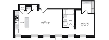 Alton District Luxury Apartments in Washington, DC A113 Floor Plan