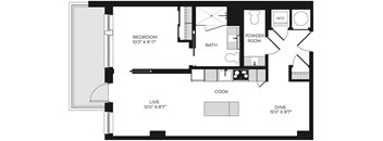 Alton District Luxury Apartments in Washington, DC A1 B1 Floor Plan
