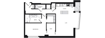 Alton District Luxury Apartments in Washington, DC A1 BD9 Floor Plan