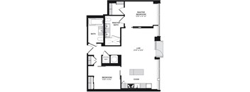 Alton District Luxury Apartments in Washington, DC A1 B202 Floor Plan
