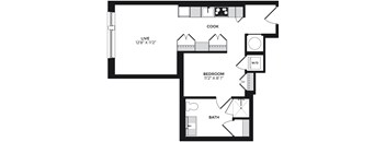 Alton District Luxury Apartments in Washington, DC S08 Floor Plan