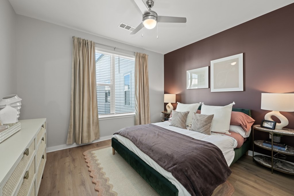 Alton Mill District Apartments in Charlotte, North Carolina Model Bedroom