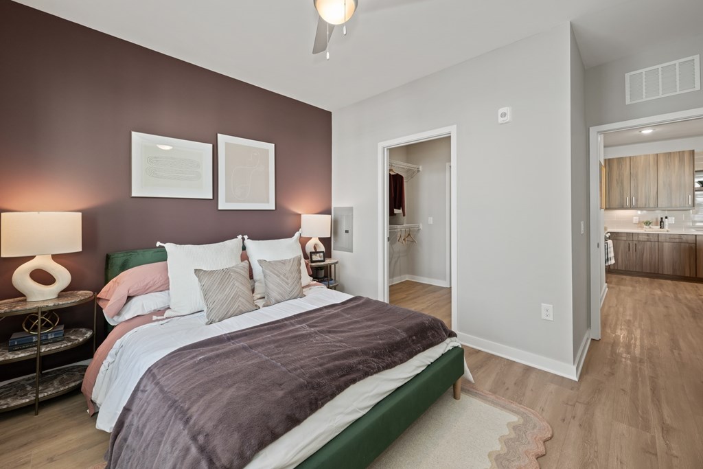 Alton Mill District Apartments in Charlotte, North Carolina Model Bedroom