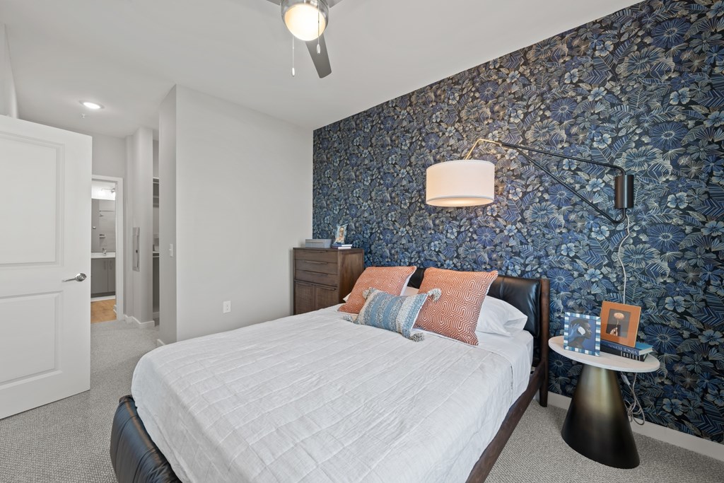 Alton Mill District Apartments in Charlotte, North Carolina Model Bedroom