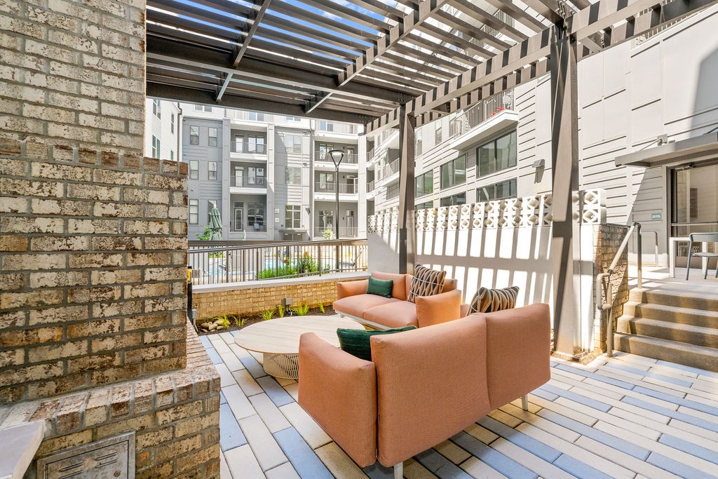 Alton Mill District Apartments in Charlotte, North Carolina Patio with Fireplace