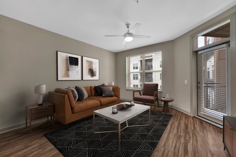 Alton Optimist Park Apartments in Charlotte, North Carolina Model Living Room