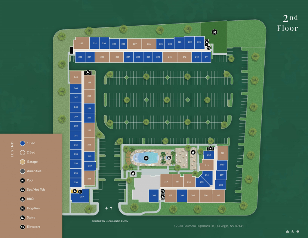 Alton Southern Highlands Apartments in Las Vegas, Nevada Site Map Floor 2