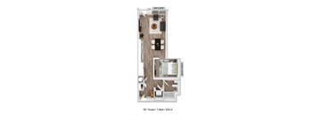 Alton Jefferson Park Studio B Floor Plan