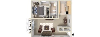 Altura Apartments in Spokane, WA One Bedroom Floor Plan