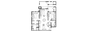 Alvera at the Meadows Apartments in American Fork, Utah Two Bedroom Floor Plan
