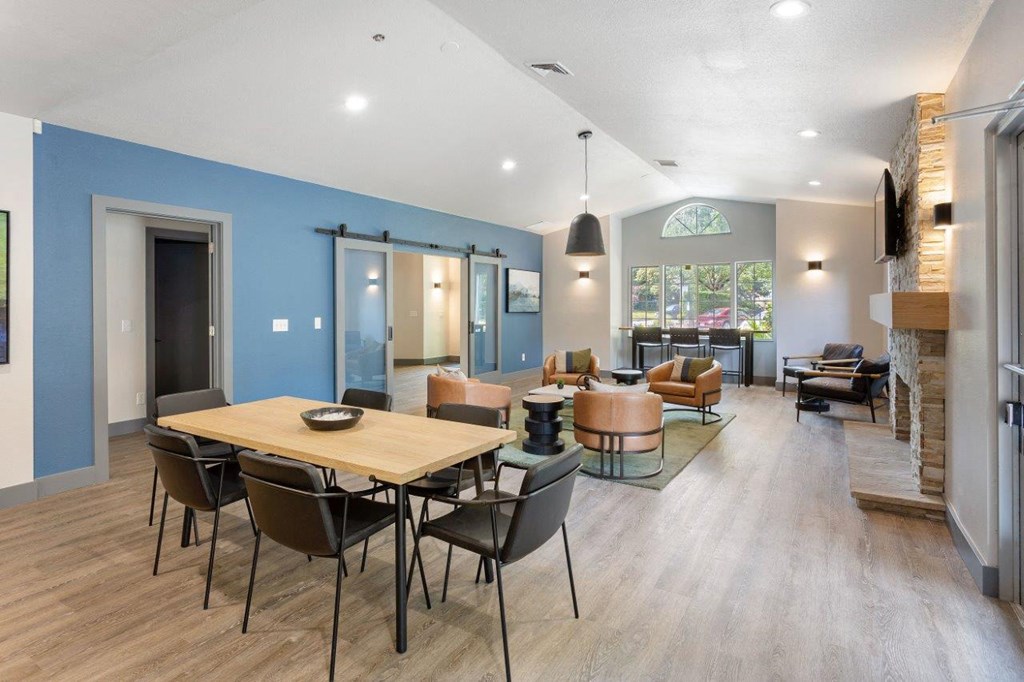 Alvista 23 Apartment Homes Clubhouse Lounge with Fireplace