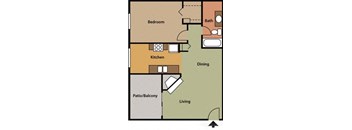 Alvista 23 Apartment Homes 1x1 Floor Plan