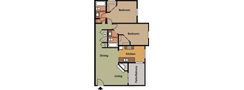 Alvista 23 Apartment Homes 2x2 Floor Plan