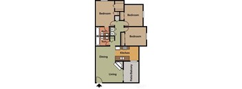Alvista 23 Apartment Homes 3x2 Floor Plan