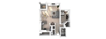 Villaggio on Yarrow Bay Apartments Amalfi Renovated Floor Plan
