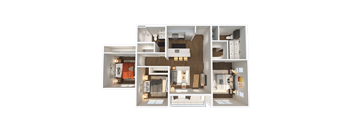 Argyle at Southridge Apartments in Kennewick, Washington 3 Bedroom Floor Plan