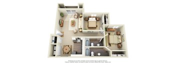 Arnada Pointe Apartments 2D Floor Plan - The Abbott