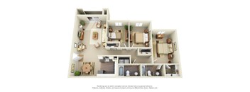 Arnada Pointe Apartments 2D Floor Plan - The Del Mar
