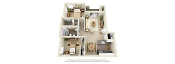 Arnada Pointe Apartments 2D Floor Plan - The O'Neil