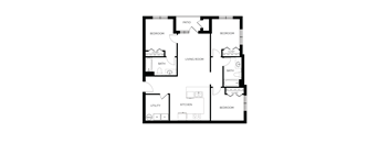 the floor plan of barcelona 54 apartment