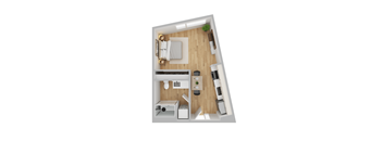 Arts Plaza Apartments in Gresham, Oregon Studio Floor Plan